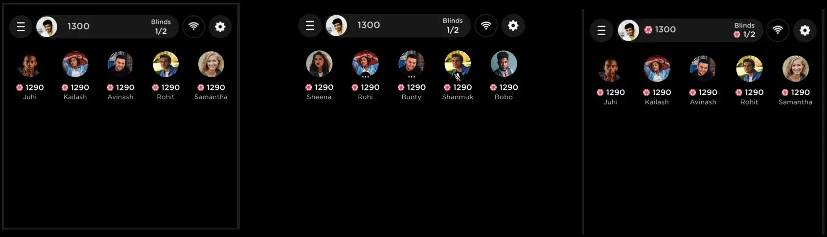 The HUD and social widget, later used across every multiplayer game