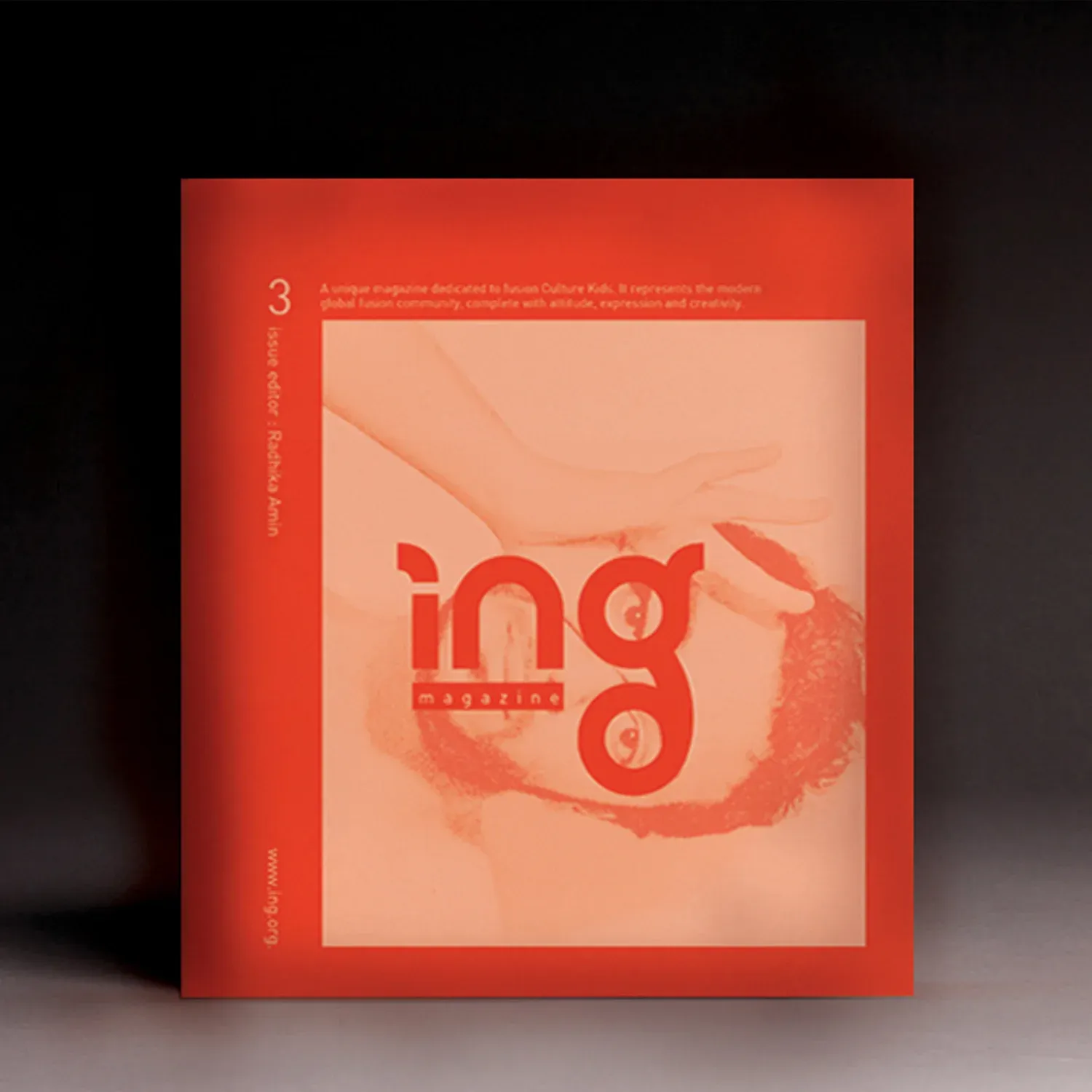 Cover of ing magazine, issue 3, in red