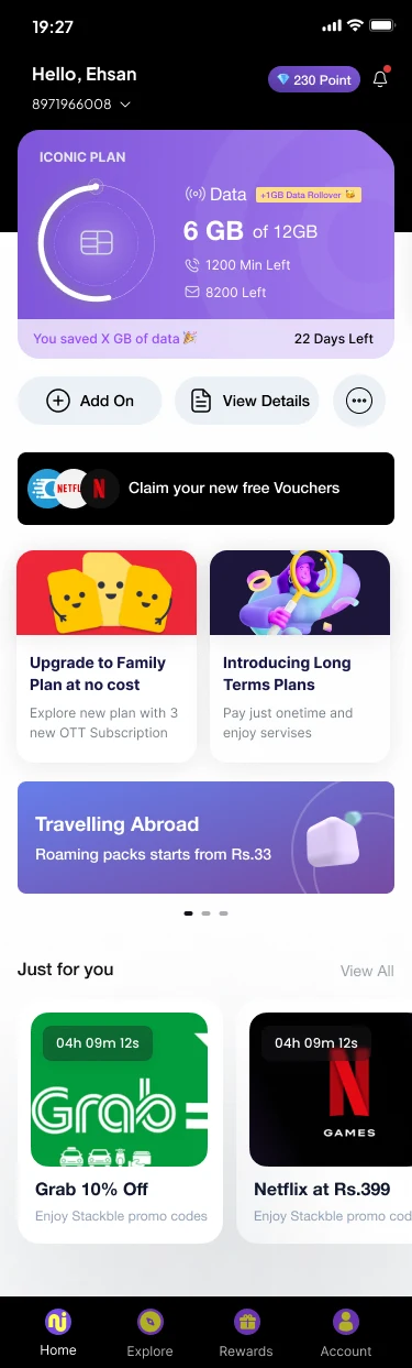 Home, plan and vouchers