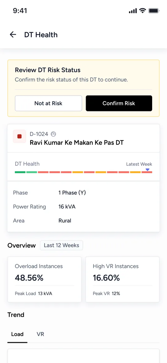 Confirm a transformer's risk in one tap