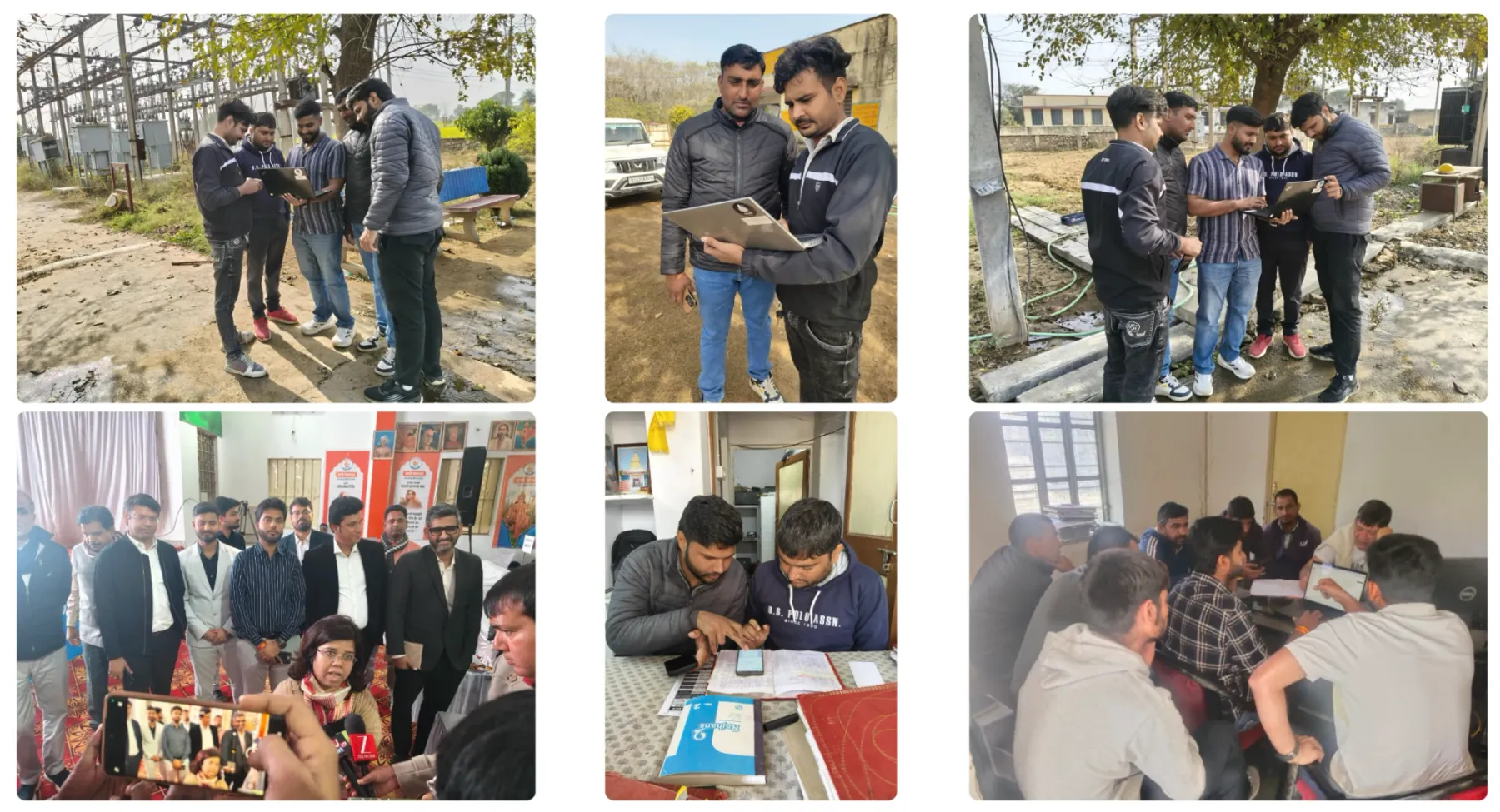 Training and feedback sessions with AENs and linemen in Rajasthan